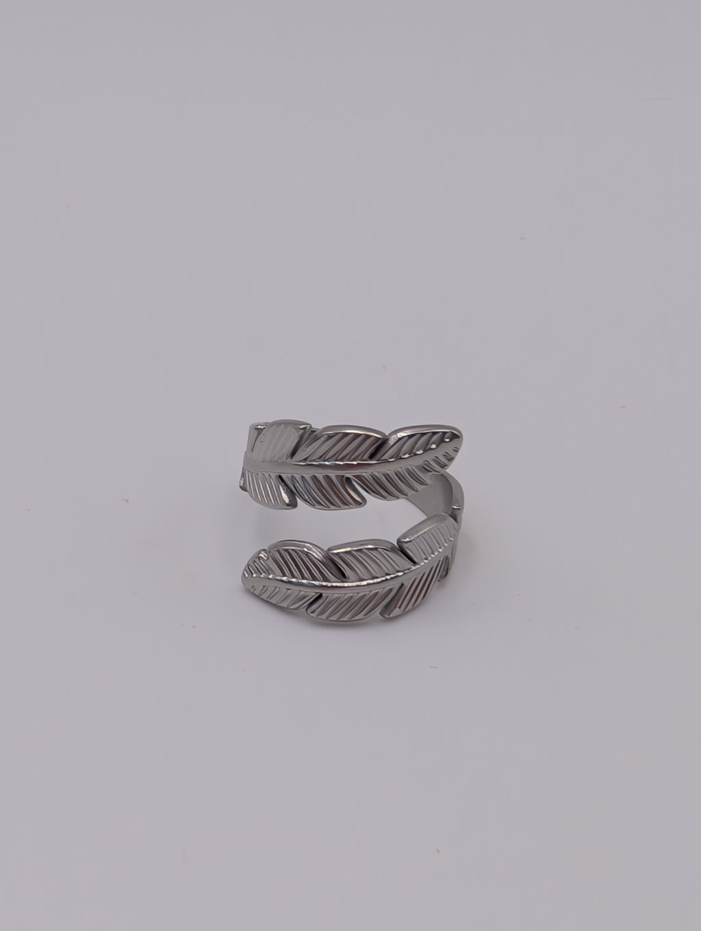 Stainless Steel Adjustable Feather Ring