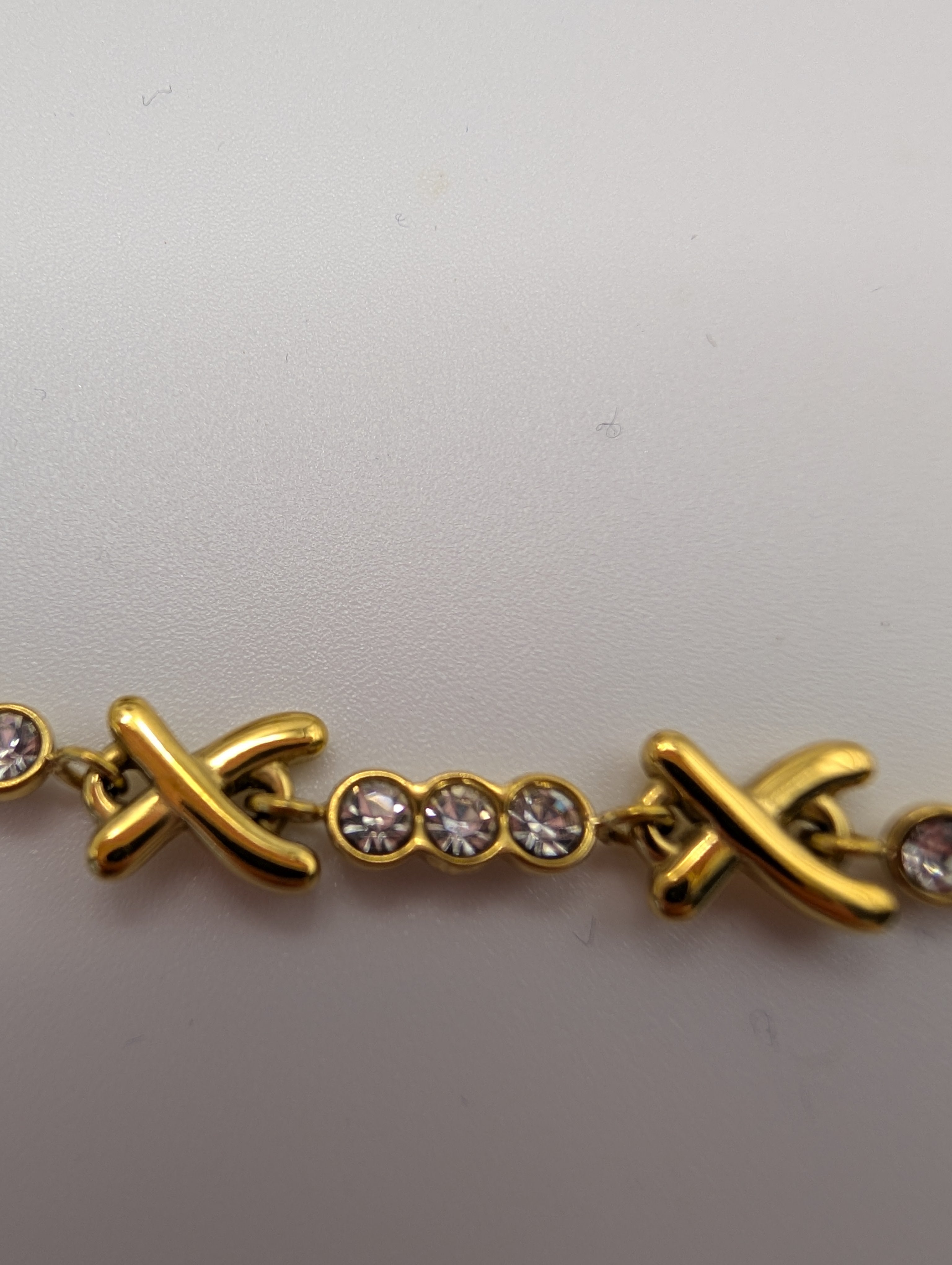 Stainless Steel Cross Cubic Zirconia Choker