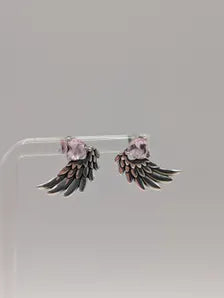 Sterling Silver Angel Wing Stud Earrings